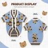 Dog Apparel Pet Sweater for Small Medium Dogs Puppy Cat Bear Pattern Cardigan Chihuahua Greyhound Clothes Coat Outfit Costume 231128