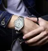 Наручные часы WINNER Минималистичные автоматические часы для мужчин Синие указатели Лучший бренд класса люкс Бизнес Механические часы Часы с ремешком из нержавеющей стали 231128