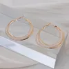 Boucles d'oreilles créoles tendance en maille métallique et cristal pour femmes, géométrie, cercle rond, fête, Vintage, déclaration, bijoux cadeau