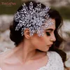 Jóias de cabelo de casamento YoulaPan HP462A Headpiece de cristal para noivas Acessórios de cabelo Casamento nupcial lado pente cabeça jóias flor mulher headdresses 231128