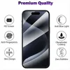 Mobiltelefon härdat glas Anti Blue Light HD Clear Purple Light Eye Protection Screen Protector Mobiltelefon Full täckning Unbreakable för iPhone 15 Pro Max 14 13 12 11