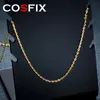 Chokers cosfix prawdziwy 18 -karatowy złoty łańcuch Au750 Pure Naszyjnik dla kobiet i mężczyzn Prezent urodzinowy biżuterii 231129