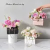 Gift Wrap 4PCS Portable Flower Box Rose Packaging Wrapping Bag Shop Wedding Valentines Day Birthday Party Christma 231128