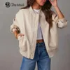 Womens Leather Faux Spring Autumn Pu Jacket Moto Bike Bomber Full Zip Winter Warm Rocks 231129