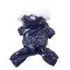 Hondenkleding Honden Katten Winter Jumpsuit Dons en PU-leer Waterdichte kleding Huisdier Puppyjas Warme outfitvaiduryd