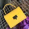 Luxury Leather Valentin Handbag 2023 New Fashion Frosted Matte PVC Jelly Trend Colorful Diamond Rivet Handheld Single Shoulder Diagonal Straddle X0RYK