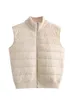 Gilet da donna Cerniera Piumino leggero GILET Pelliccia di agnello Ago lavorato a maglia Cappotto senza maniche Impiombato Giacca invernale autunno sciolto Gilet 231128