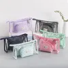 Opbergtassen 3 pc's/Set Women Travel Cosmetic Bag PVC Transparante make -up case Organizer Waterdichte zak draagbare toilo