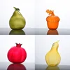 Vases Creative Fruit Shaped Vase Home Decor Pomegranate Pumpkin Plant Hydroponic Terrarium Art Table Glass Crafts Room