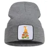 Bérets Cottagecore fée esthétique sur le dessus de l'impression de champignon casquettes unisexe créativité mode chapeau tricoté Vintage femme Bonnet