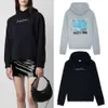 24SS Zadig Voltaire Women Designer Hoodies Cotton Sportshirt New Zadig Topsフロントレターバックウィングホワイトインクデジタルプリントフリーススウェットシャツクラシックセーター