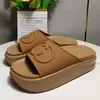 Pantoufles de créateurs Sandales à plateforme d'été Talons épais Hommes Femmes Luxe GG Flora Diapositives Semelle en caoutchouc Macaron Flatsole Cuir Diapositives Mode Classique Chaussure TAILLE 35-44