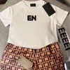 Mode garçons vêtements ensembles été à manches courtes Shorts marque de créateurs lettres impression hauts chemise enfants sport deux pièces ensemble avec étiquette SDLX