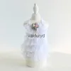 Dog Apparel Princess Cat Dress Tutu Flower Lace Design Pet Puppy Skirt Spring/Summer Clothes Outfit 5 Sizesvaiduryd