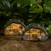 Garden Decorations Solar Garden Statue Lights Fairy Garden Shed Resin Decorative Lights for Yards Lawns Yard Art Decorations Housewarming Gifts 231129