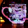 Bouteilles d'eau LED Flash magique couleur changeante Dragon tasse eau activée lumière bière café lait thé vin Whisky Bar tasse voyage cadeau Taza 1 pc 231129