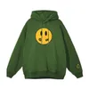 Män designer rit hoodie stilig liten gul man retro smiley ansiktsbrev tryck tröja kvinnor tshirt våren rita kläder high street 6010 3116