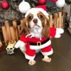 Dog Apparel S/M/L/XL/XXL Santa Claus Christmas Costume Clothes For Pet Winter Warm Red Celebrate Christmas Pet Dog Cat Dress Outfit 231129