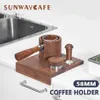 Gereedschap 58mm Hout Koffiefilter Sabotage Houder Espresso Sabotage Mat Stand Koffiezetapparaat Ondersteuning Basisrek Koffie Accessoires voor barista