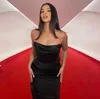 Festklänningar mingmingxi elegant satin stropplös prom klänning sexig maxi bodycon kändis kväll party klänningar svart formell tillfälle klänning 2023 w0428