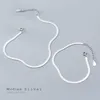 Modian Classic 925 Sterling Silver Charm Braceket or Anklet for Women Adjustable Snake Bone Chain Fine Jewelry 2020 Design LJ20102199F