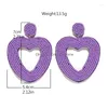 Boucles d'oreilles Amaiyllis à la main coeur creux pour les femmes de mariage grand pendentif Chic géométrique déclaration Brincos livraison directe bijoux Dha75