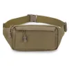 Men de haute qualité sac à poitrine Fanny Pack avec 3 poches en nylon sac minitaire sac à glissière sac à courroie noire khaki 2201122425