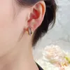 Ear Cuff che vende classici orecchini in argento sterling 925 a tre anelli a tre colori, moda semplice, gioielli di marca di lusso, regalo per feste 231129