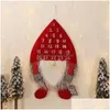 Christmas Decorations Decor Advent Calendar Forest Man Ornaments Lobby Home Living Room Door Wall Party Pendant Drop Delivery Garden Dhxgh