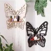 Decorative Plates Butterfly Corner Shelf Display Wooden Stand Boho Hanging Wall Mounted Jewelry Holder Storage Organizer For Home Decor