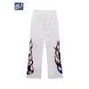 Pantalon motif flamme pantalon évasé coréen Streetwear Punk pantalon Joggers hommes Hip Hop Cargo pantalon sarouel