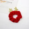 Accessori per capelli 12 pz / lotto Festival di Natale Velluto Corno di cervo Scrunchies coda di cavallo per ragazza Accessori per capelli europei fai da te Fasce per capelli per donna 231124