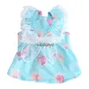 Vêtements pour chiens Nouvelle robe de chat Tutu Dentelle Bow Pastèque Design Pet Chiot Jupe Printemps / Été Vêtements Tenue 5 Tailles 2 Colorvaiduryd