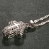 Squisita collana a catena in argento sterling 925 Gioielli con diamanti Ciondolo con scatola magnetica Croce devota Regalo di anniversario Accessori di moda195y