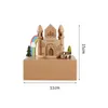 Figurine decorative Meccanismo in legno Carillon a carica Manovella in legno Regalo musicale portatile a carica per bambini Ragazze Bambini