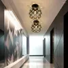 Chandeliers Black Iron Aisle Ceiling Chandelier Minimalist Nordic Vintage Balcony Kitchen Foyer Entrance Small Volume Many Styles