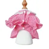 Vêtements de chien Robe de chat Jupe Plaid Bow Design Femme Chiot Printemps / Été Vêtementsvaiduryd