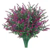 Dekorativa blommor 8st/paket falska lavendel simulering växt korg hem placering plast blommor dekoration vardagsrum bröllop födelsedag