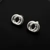 Boucles d'oreilles en titane et acier pour femmes, Style Simple, Europe et amérique, initiales G, argent, 226O