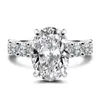 결혼 반지 925 스털링 실버 8 CT 타원형 다이아몬드 약혼 반지를위한 고급 보석 231129