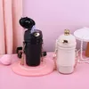 Dxpb Thermos Simpatico Coniglio Ins Tappo a Scatto alla Moda Paglia Isolante in Acciaio Inossidabile 304 Crossbody Acqua Tazza Regalo di Alta Bellezza per Ragazza