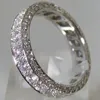 Ręcznie robione obietnice pierścionek diamentowy 100% prawdziwy S925 Srebrny Srebrny zaręczyny Pierścienie dla kobiet Bridal Finger Jewelry LJ200832390