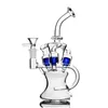 Palenie rur klein recycler dab platformy Hookahs szklany bong dym bong bongs 14 mm miski upuszczenie dostawy domu ogród gospodarstwa domowego dhmd5