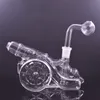 Créativité artistique 14mm femelle Dab Rig conduite d'eau en verre Bong narguilé forme d'artillerie barboteur fumer conduite d'eau avec tuyaux de brûleur à mazout en aval
