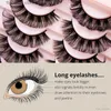 False Eyelashes Russian Strip Lashes 10-pairs Fluffy Mink Lashes 3D False Eyelashes Russian Volume Eyelashes Fake Eyelashes Giveaway Makeup Q231129