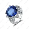 ウェディングリングSemni 100ct 30ct女性用スーパーラグジュアリーリングRuby Sapphire 925 Silver Diamonds Promise Band Gift for Beauty 231128