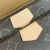 10a luksurys Designer Multi Pochette Akcesoria na ramiona torba dla kobiet mężczyzn Brązowy kwiat wytłoczona torebka 3 -częściowy zestaw crossbody Tote Messenger Straps Torebka sprzęgła