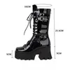 Boots Women High Cosplay Midcalf Platform Wedges Autumn Winter Designer Shoes for Botas 231128