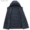 Herenvesten van het merk NewBang Herenvest Ultralicht katoenen vest Heren met capuchon Waterdicht Mouwloos Warme voering Mannelijke slanke bodywarmer Q231129