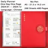 Agenda 2024, organizador de planificador, diario, cuaderno de bocetos, calendario diario, cuaderno y diario, Bloc de notas A5, cuaderno escolar chino